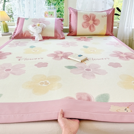 91家纺网 家纺一手货源 找家纺 （总）2025新款A类抗菌数码印花冰藤席