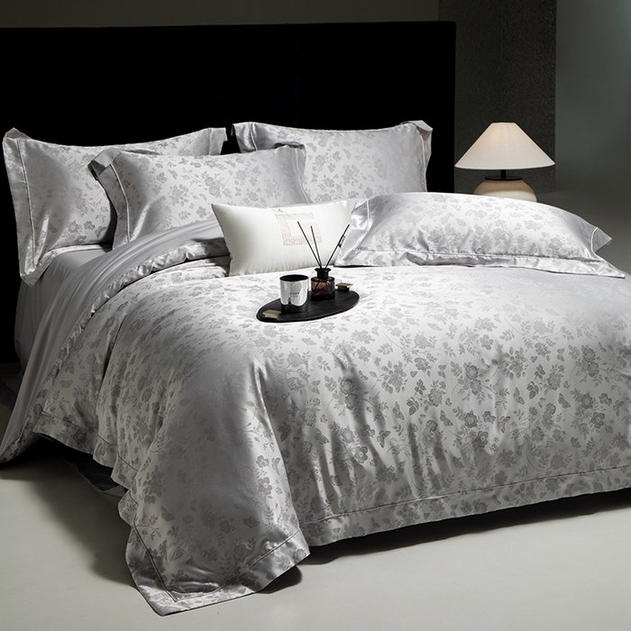 91家纺网 家纺一手货源 找家纺 张公子婚庆馆 2025新款长绒棉高精密色织大提花抗皱埋绳工艺系列 羽蝶