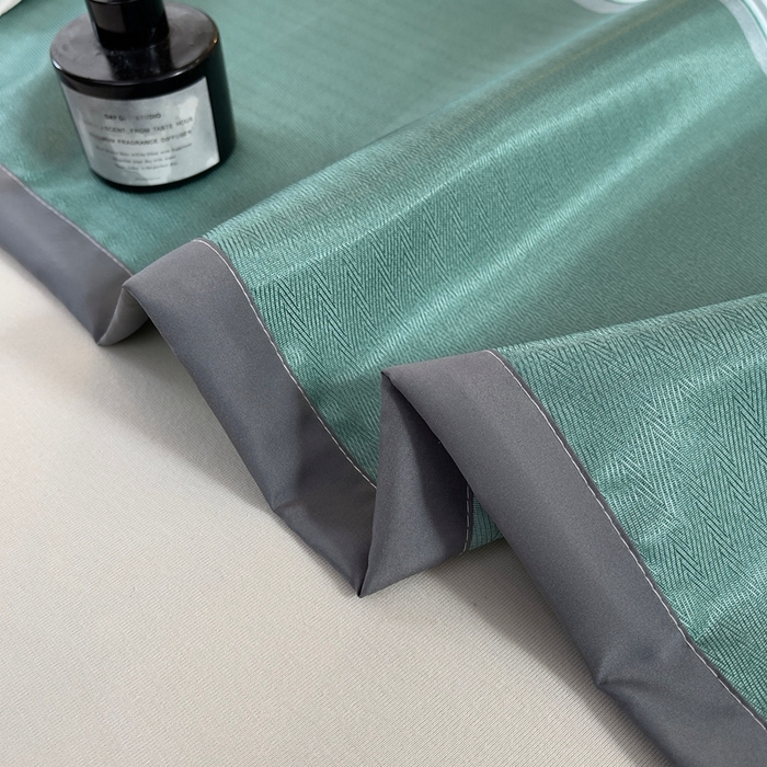 91家纺网 家纺一手货源 找家纺 悦织湾家纺2025新款斜纹提花冰丝席三件套夏季凉感冰丝席子枕套1对夏凉席床单 风韵