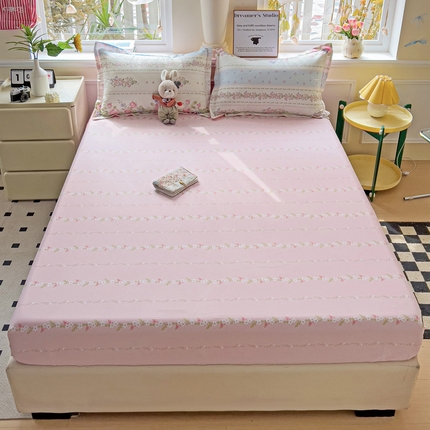 依庭 2025新款全棉印花花卉款四件套单品系列-单床笠 云听若舞