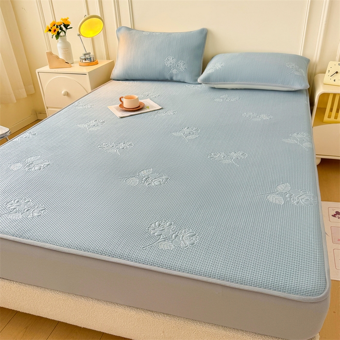 91家纺网 家纺一手货源 找家纺 （总）恒爱   2025新款冰丝牡丹花床笠