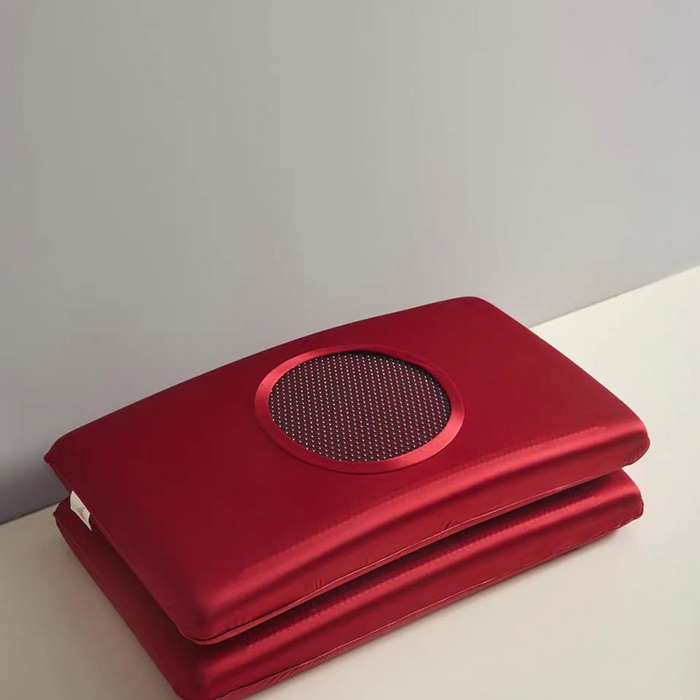 91家纺网 家纺一手货源 找家纺 云熙枕业  2025新款石墨烯凝胶记忆枕头枕芯 红色  40*70cm一对