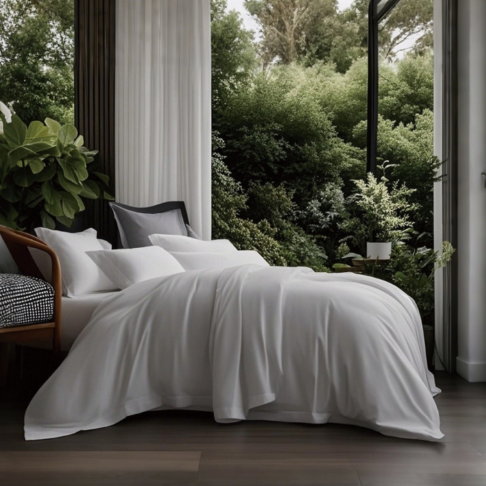 91家纺网 家纺一手货源 找家纺 （总）宜眠家纺 2025酒店四件套80支全棉五星级酒店宾馆贡缎高端新款连锁喷气贡缎全棉纯棉四件套