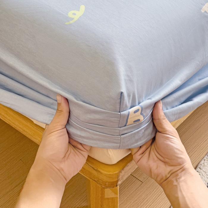 91家纺网 家纺一手货源 找家纺 （总）依庭 2025新款全棉印花花卉款四件套单品系列-单床笠