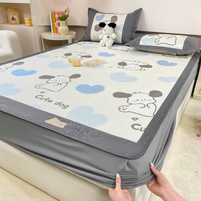 91家纺网 家纺一手货源 找家纺 （总）2025新款A类抗菌数码印花冰藤席