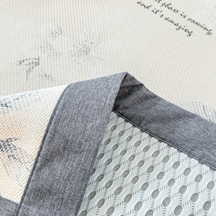 91家纺网 家纺一手货源 找家纺 2025新款A类抗菌数码印花冰藤席 水墨蝶舞