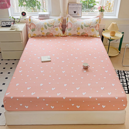 91家纺网 家纺一手货源 找家纺 （总）依庭 2025新款全棉印花花卉款四件套单品系列-单床笠