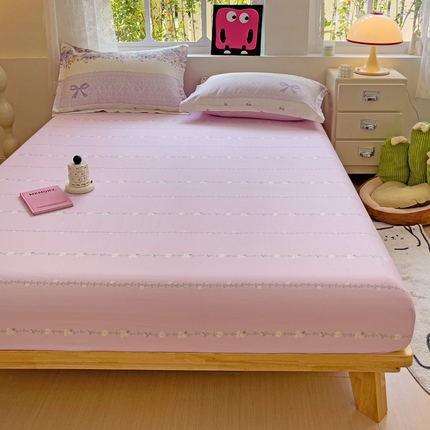 依庭 2025新款全棉印花花卉款四件套单品系列-单床笠 洛香忆梦