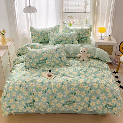 91家纺网 家纺一手货源 找家纺 （总）依庭 2025新款全棉印花花卉款四件套单品系列-四件套