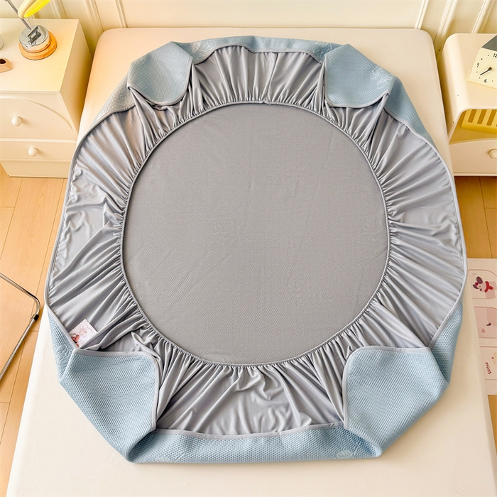 91家纺网 家纺一手货源 找家纺 （总）恒爱   2025新款冰丝牡丹花床笠