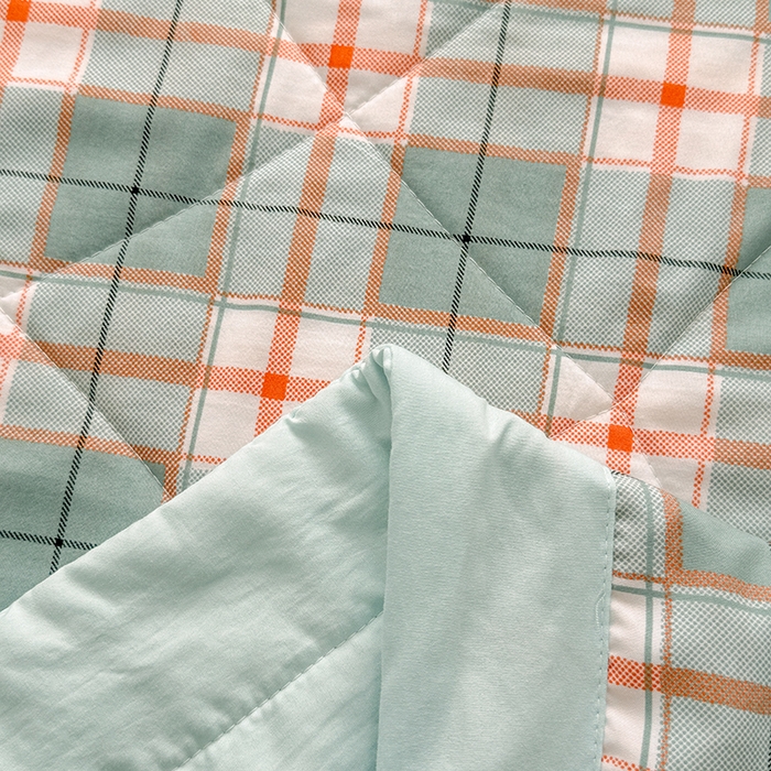 91家纺网 家纺一手货源 找家纺 博弈家纺 2025新款水洗棉棉花夏被 芸绿