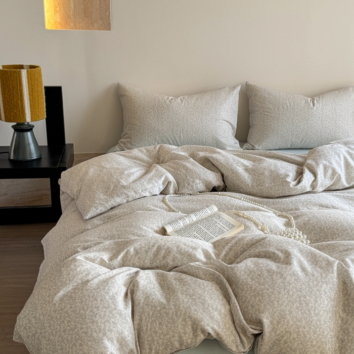 91家纺网 家纺一手货源 找家纺 2025新款全棉有氧双层纱系列套件 清辞