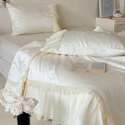 91家纺网 家纺一手货源 找家纺 （总）山茶家纺  2025新款水洗天丝刺绣夏被四件套