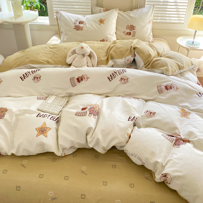 91家纺网 家纺一手货源 找家纺 黑马家居 2025新款全棉喷气13070印花单被套 马戏团