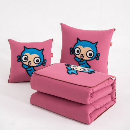 91家纺网 家纺一手货源 找家纺 （总）宝马家纺（原梦童画）2025新款毛巾绣阿狸四季款抱枕被