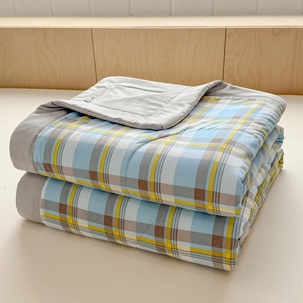 博弈家纺 2025新款水洗棉棉花夏被 漫格