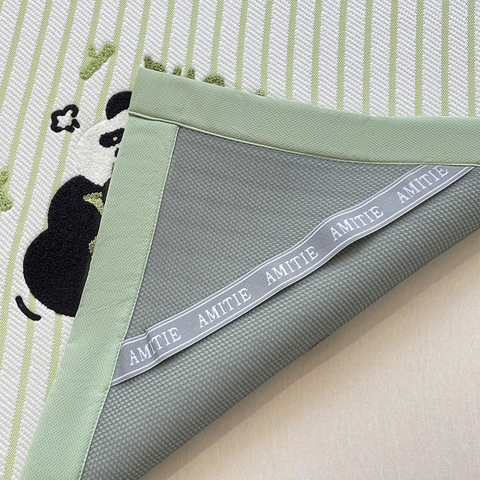 91家纺网 家纺一手货源 找家纺 2025年新款PE提花卡通毛巾绣凉席系列场景一 花花