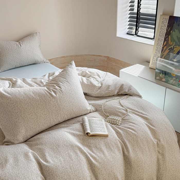 91家纺网 家纺一手货源 找家纺 2025新款全棉有氧双层纱系列套件 清辞