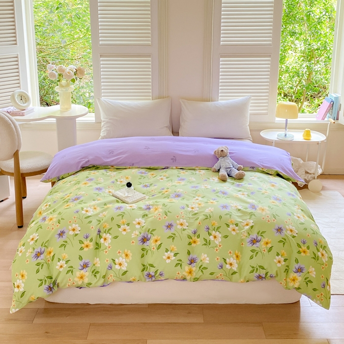 91家纺网 家纺一手货源 找家纺 黑马家居 2025新款全棉喷气13070印花四件套 绿野仙踪