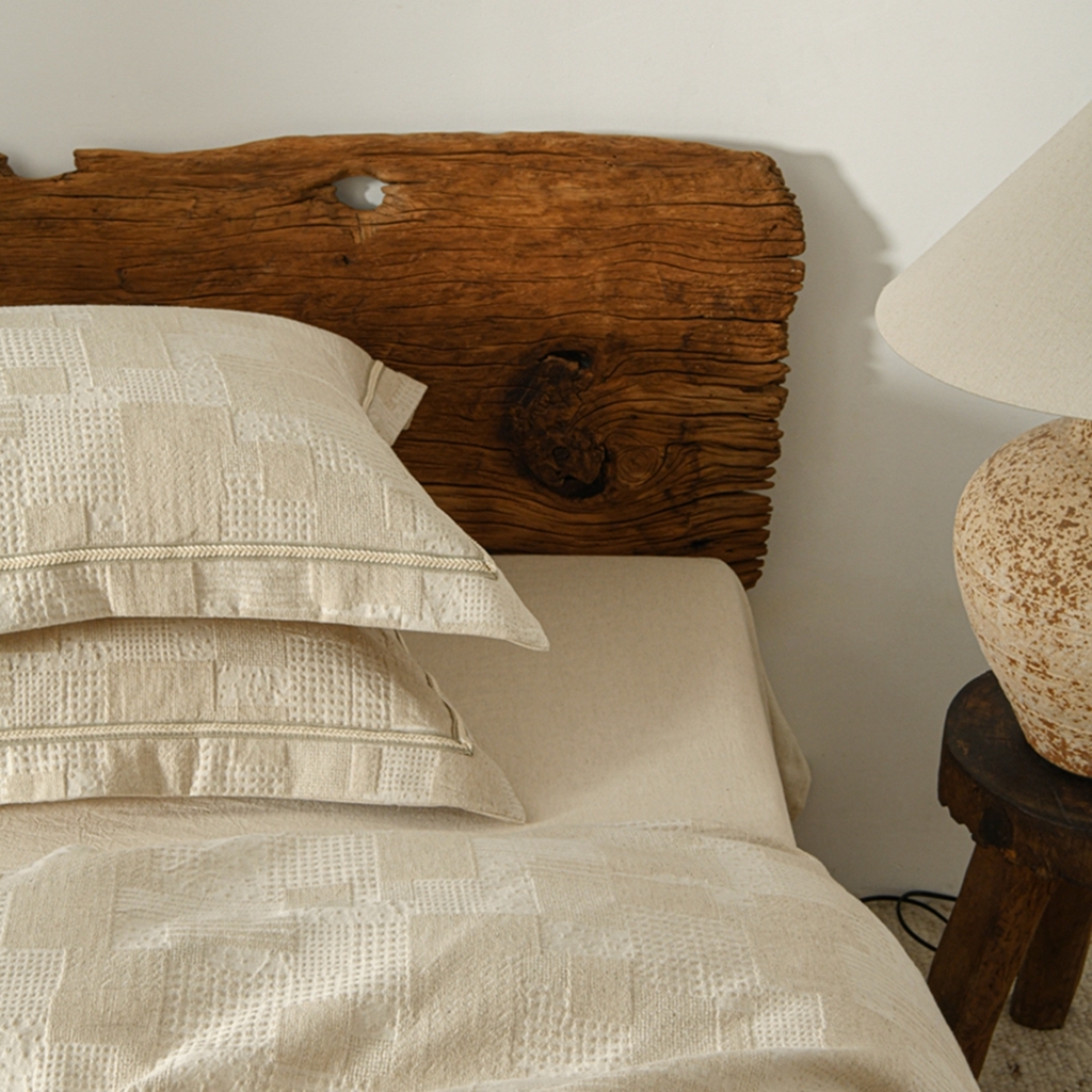 91家纺网 家纺一手货源 找家纺 简家居 2025新款亲肤舒适棉麻四件套 卢浮秘境