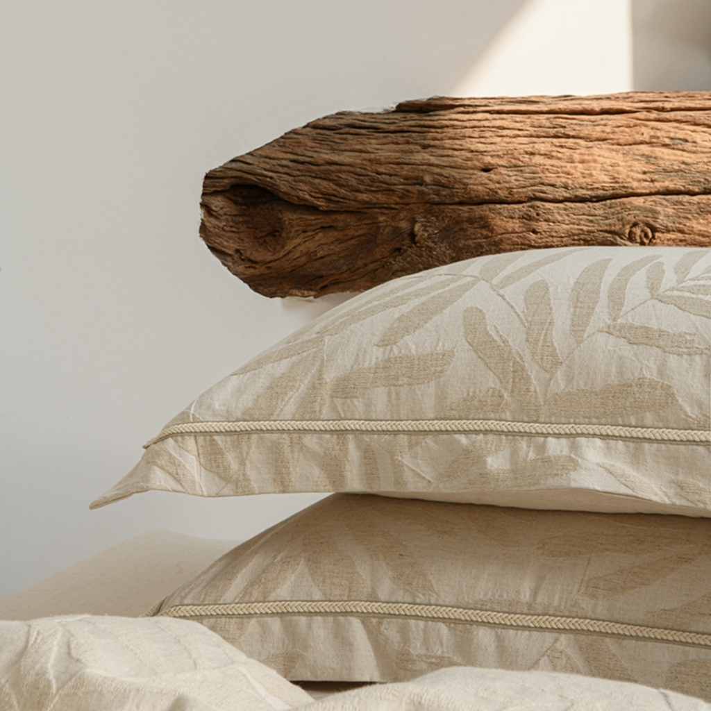 91家纺网 家纺一手货源 找家纺 简家居 2025新款亲肤舒适棉麻四件套 树