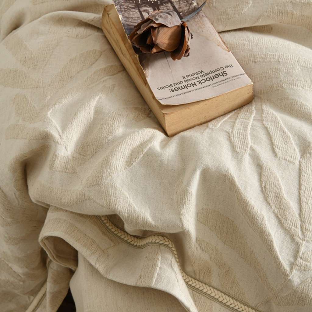 91家纺网 家纺一手货源 找家纺 简家居 2025新款亲肤舒适棉麻四件套 树