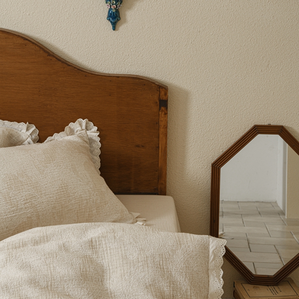 91家纺网 家纺一手货源 找家纺 简家居 2025新款亲肤舒适棉麻四件套 云间月影