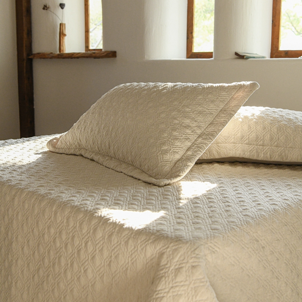 91家纺网 家纺一手货源 找家纺 （总）简家居 2025新款亲肤舒适棉麻床盖三件套