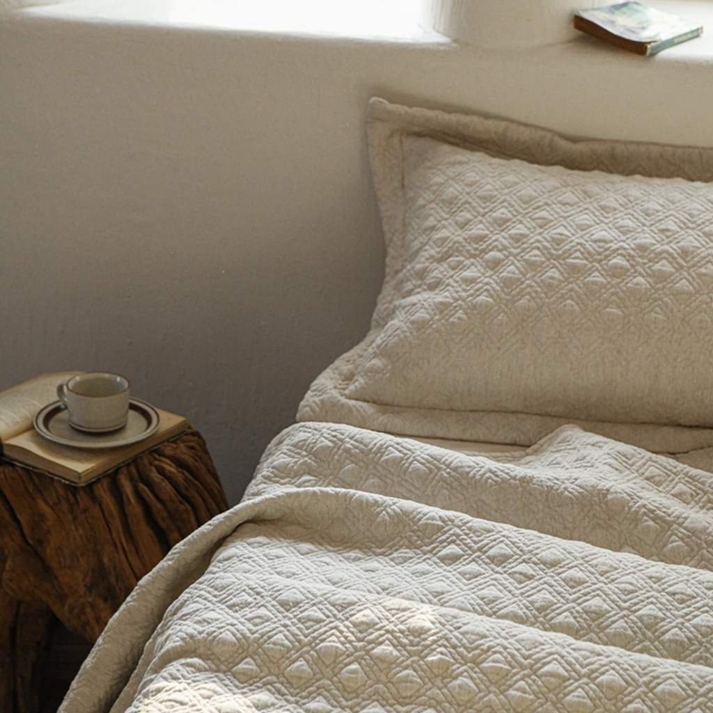 91家纺网 家纺一手货源 找家纺 （总）简家居 2025新款亲肤舒适棉麻床盖三件套