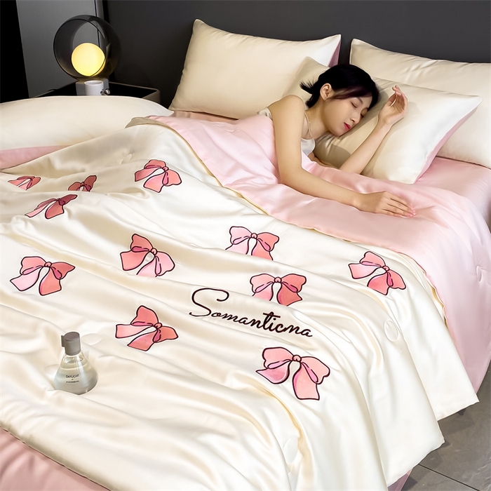 小久久（小九九） 2025新款水洗真丝夏被四件套-满绣系列