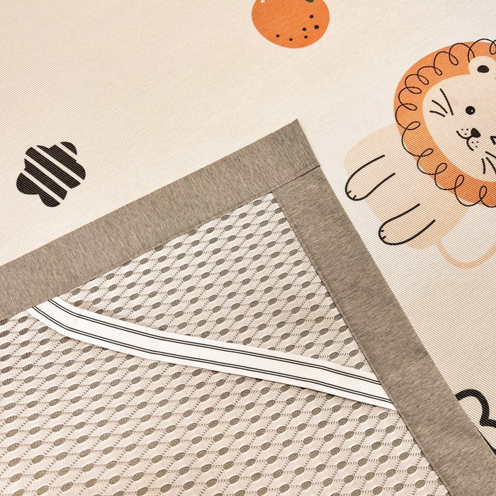 91家纺网 家纺一手货源 找家纺 典曼家纺 2025新款600D数码印花冰丝凉席席子 狮子乐园