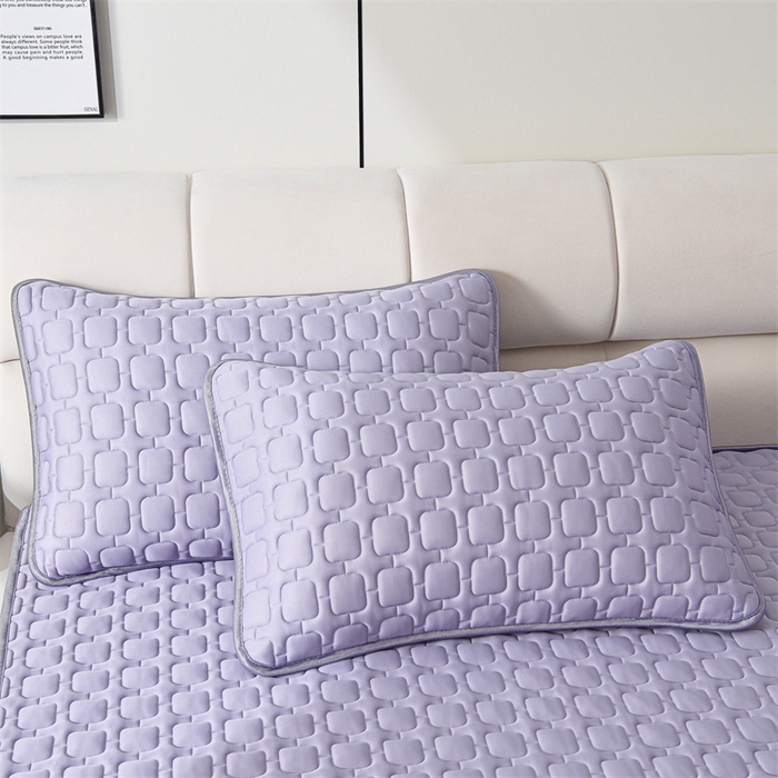 91家纺网 家纺一手货源 找家纺 布卢姆床垫 2025年新款A类12mm加厚乳胶凉席 丁香紫