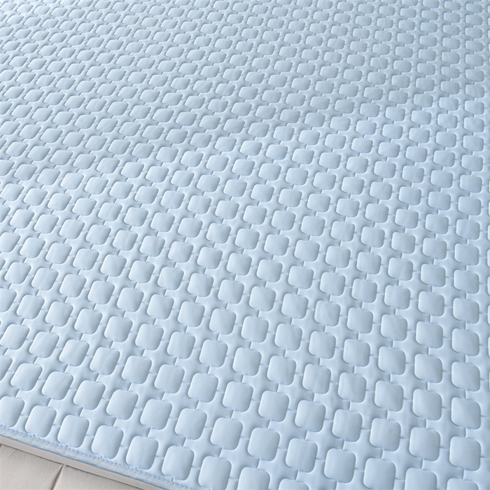 91家纺网 家纺一手货源 找家纺 布卢姆床垫 2025年新款A类12mm加厚乳胶凉席 天空蓝