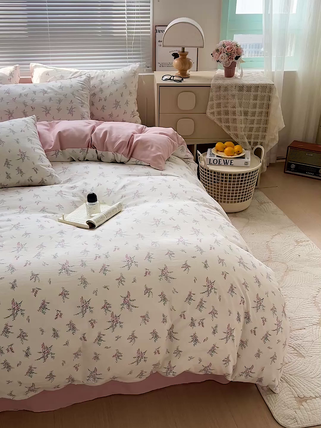 91家纺网 家纺一手货源 找家纺 金梦拉家纺 2025新款提花纱布棉双层纱皱皱纱四件套 惠心