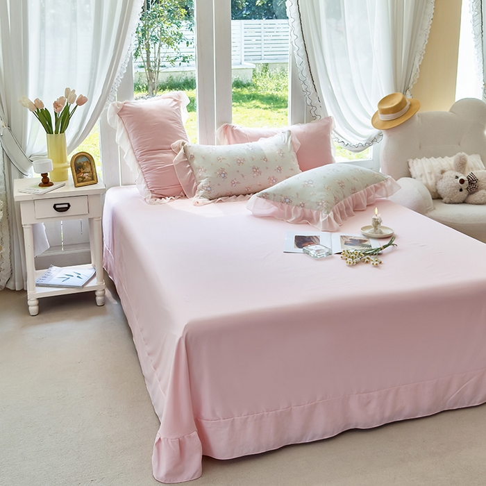 91家纺网 家纺一手货源 找家纺 梦莱斯 2025新款夏被四件套 雪松-绿