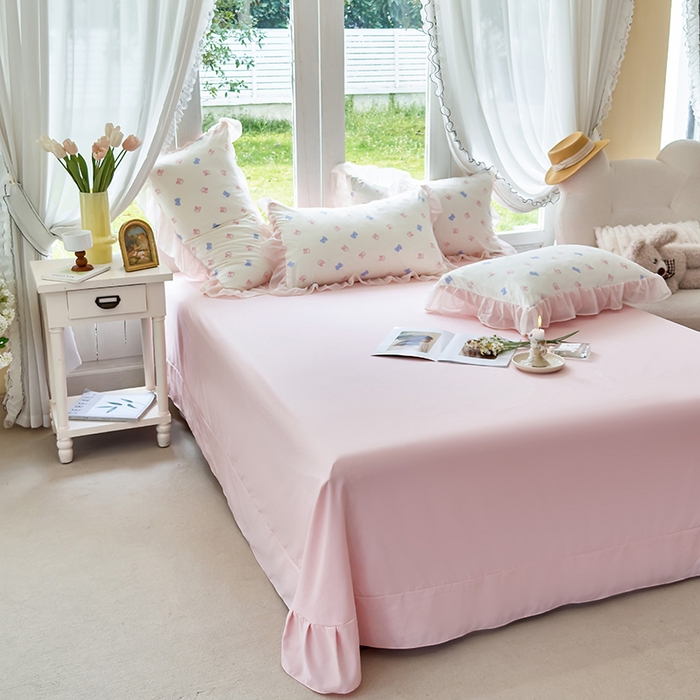 91家纺网 家纺一手货源 找家纺 梦莱斯 2025新款夏被四件套 蝴蝶兔-玉