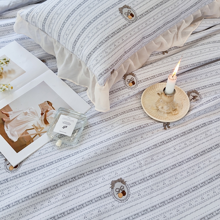 91家纺网 家纺一手货源 找家纺 梦莱斯 2025新款夏被四件套 花非花-灰