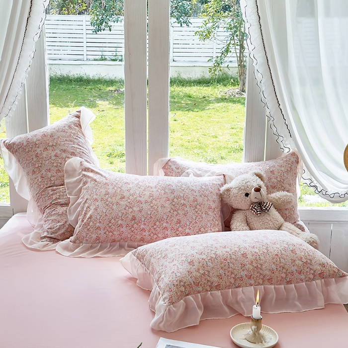 91家纺网 家纺一手货源 找家纺 梦莱斯 2025新款夏被四件套 玫瑰庄园-桔