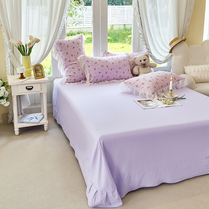 91家纺网 家纺一手货源 找家纺 梦莱斯 2025新款夏被四件套 米妮-豆沙