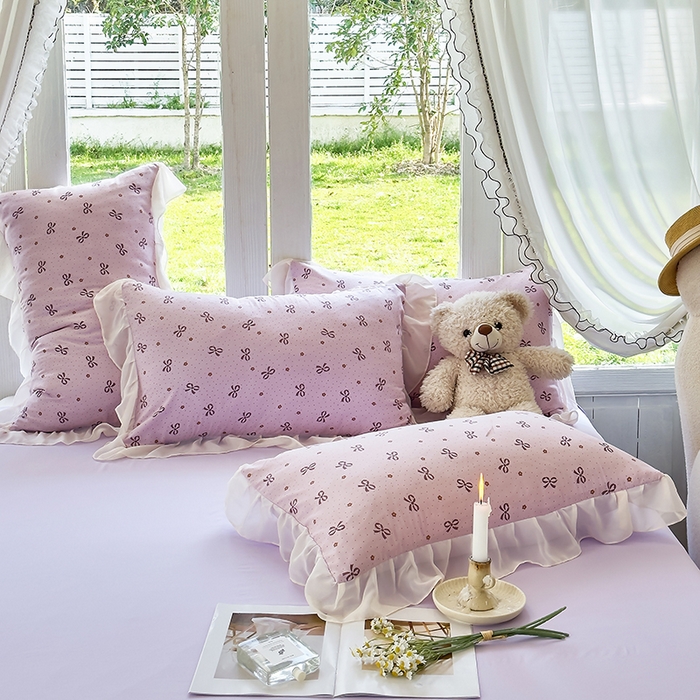 91家纺网 家纺一手货源 找家纺 梦莱斯 2025新款夏被四件套 米妮-豆沙