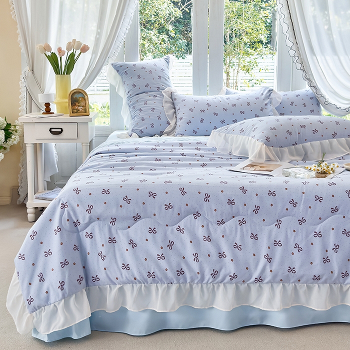 91家纺网 家纺一手货源 找家纺 梦莱斯 2025新款夏被四件套 米妮-兰