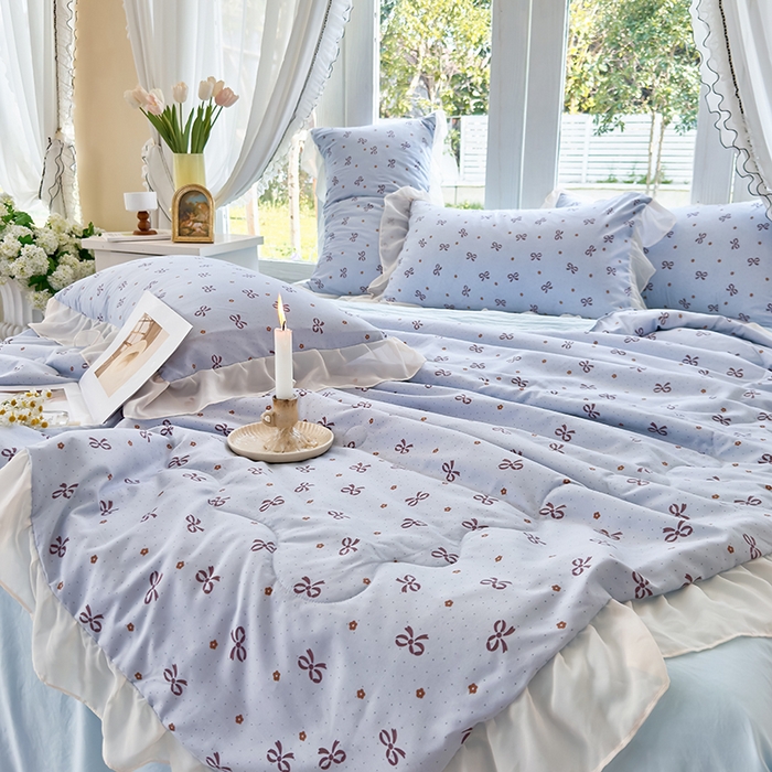 91家纺网 家纺一手货源 找家纺 梦莱斯 2025新款夏被四件套 米妮-兰