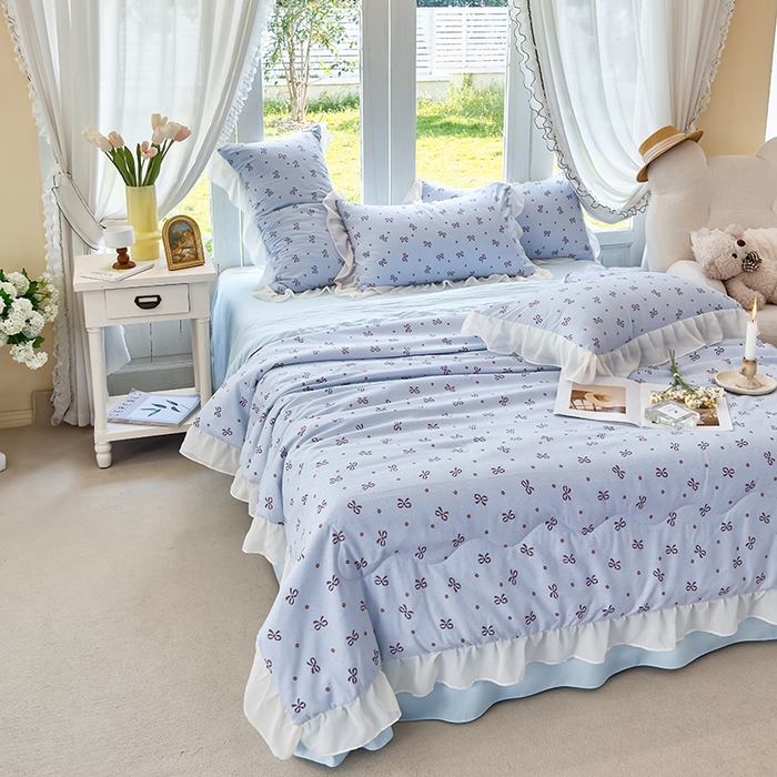 91家纺网 家纺一手货源 找家纺 梦莱斯 2025新款夏被四件套 米妮-兰