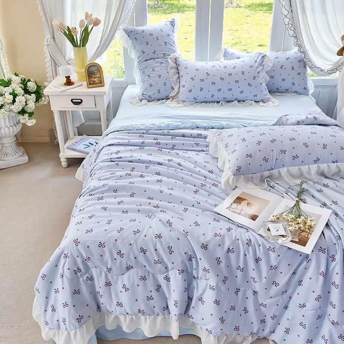 91家纺网 家纺一手货源 找家纺 梦莱斯 2025新款夏被四件套 米妮-兰