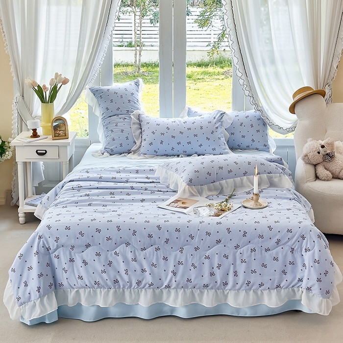 91家纺网 家纺一手货源 找家纺 梦莱斯 2025新款夏被四件套 米妮-兰