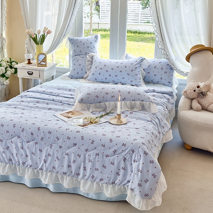 91家纺网 家纺一手货源 找家纺 梦莱斯 2025新款夏被四件套 米妮-兰