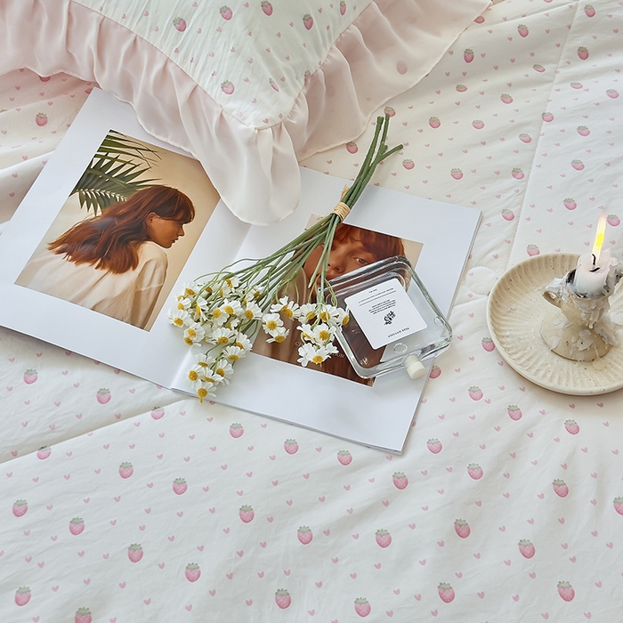 91家纺网 家纺一手货源 找家纺 梦莱斯 2025新款夏被四件套 甜心-粉