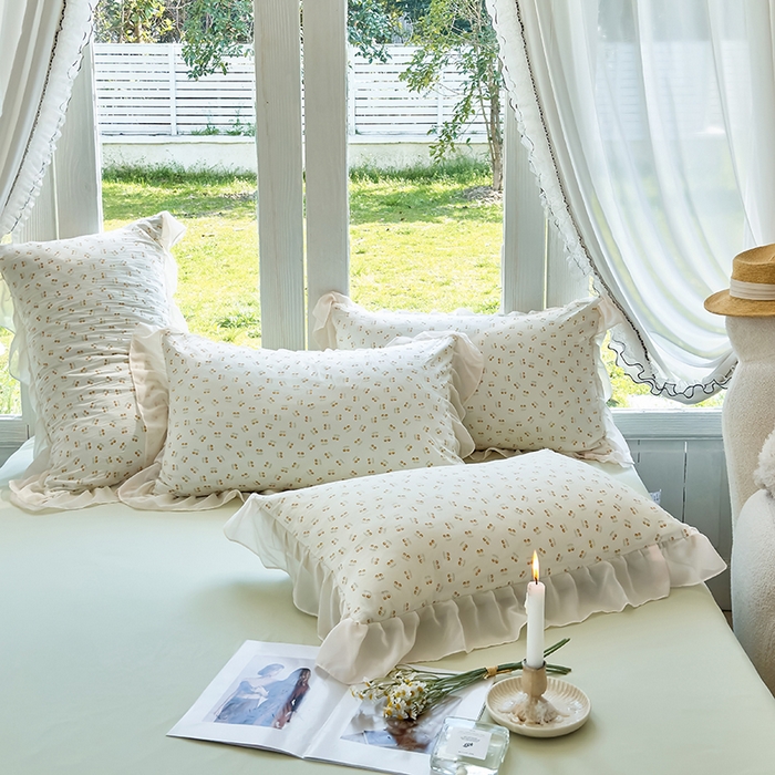 91家纺网 家纺一手货源 找家纺 梦莱斯 2025新款夏被四件套 小樱桃-黄