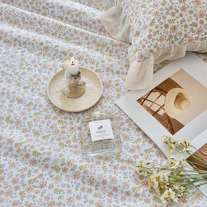 91家纺网 家纺一手货源 找家纺 梦莱斯 2025新款夏被四件套 星蔓-桔