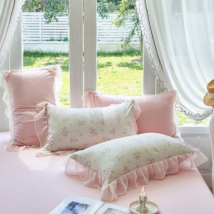 91家纺网 家纺一手货源 找家纺 梦莱斯 2025新款夏被四件套 雪松-绿